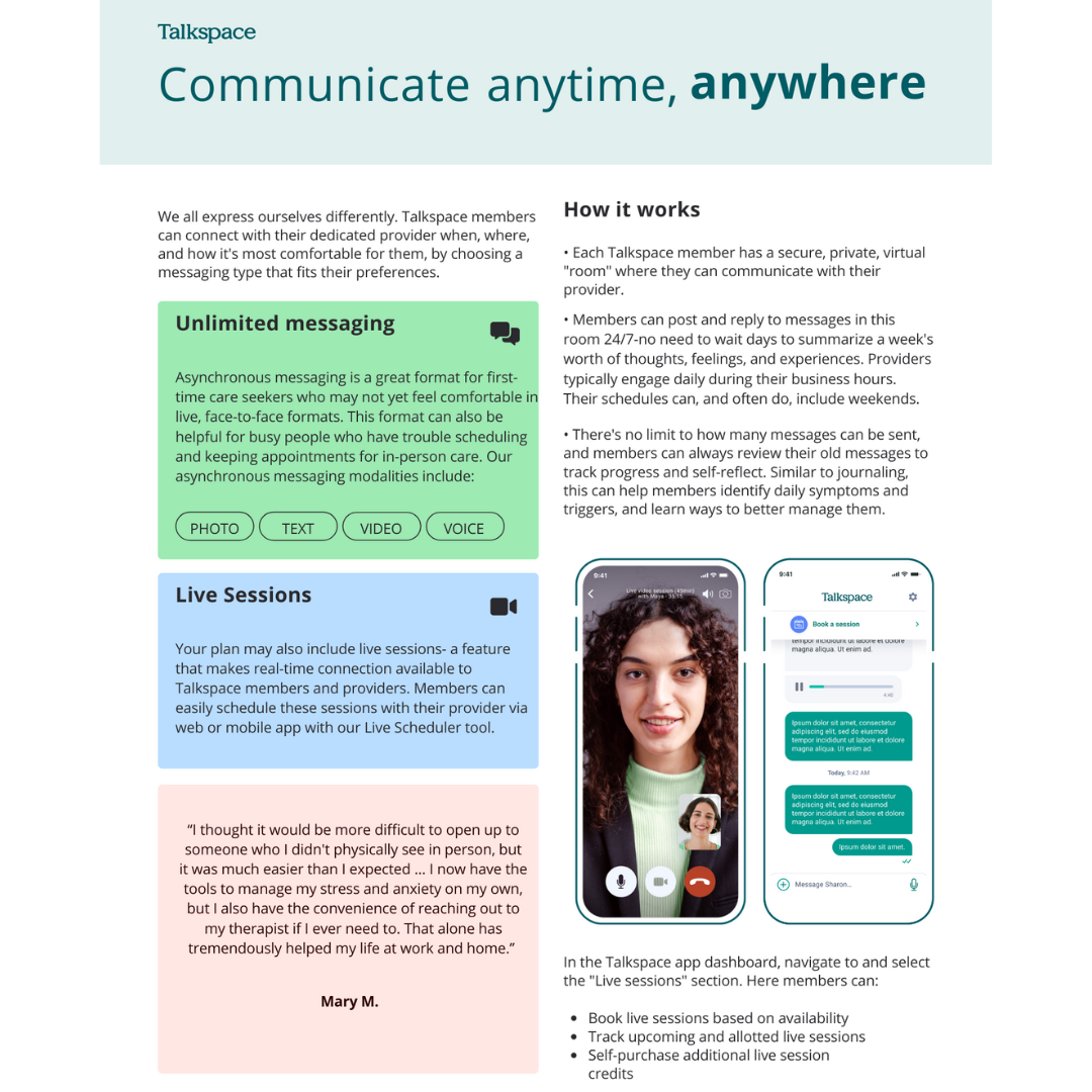 Talkspace - Types of Therapy