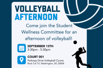 Come join the Student Wellness Committee for an afternoon of volleyball! 